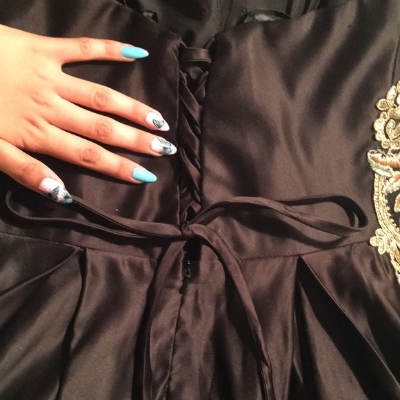 Embroidered Prom Formal Cocktail Dress - Picture 3 of 6